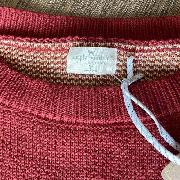 Simply southern groovy happy choose sweater Size Medium New With Tags Red - Picture 8 of 10